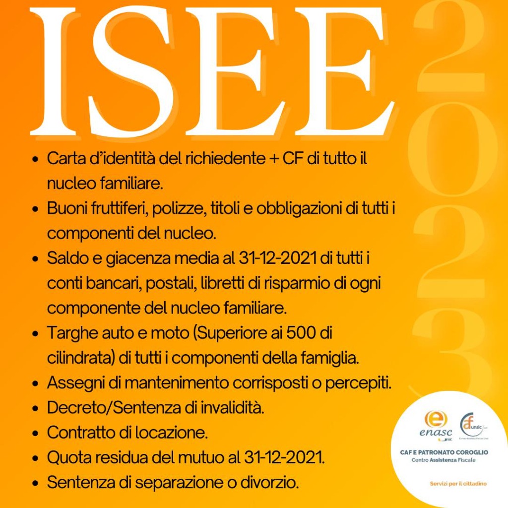 Lista Documenti ISEE 2023 Flyer